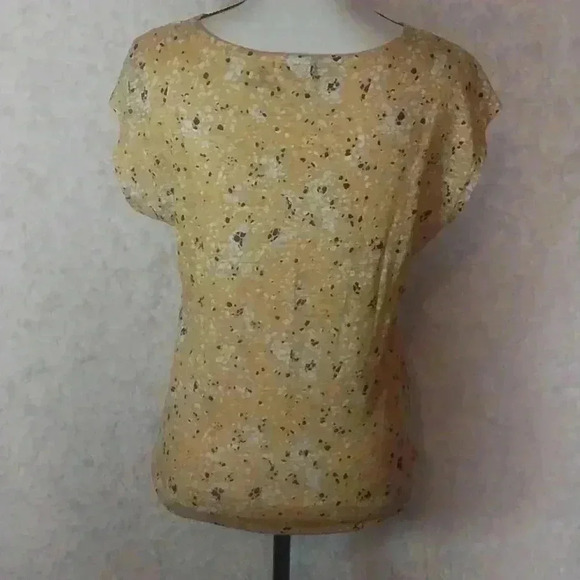 Rachel Zoe 100% Linen Yellow Print Sleeveless Top Size S - Picture 3 of 5